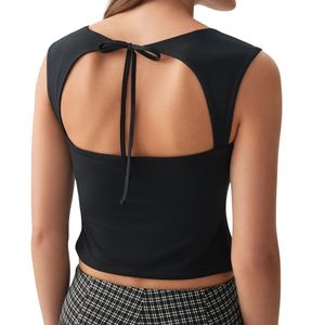Débardeur court d'été personnalisé pour femme, en Spandex, coupe ajustée, sexy, respirant, pour club, course et yoga, couleurs et tailles personnalisables, vente en gros - Product Image 4