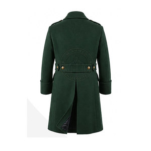 Trench-coat pour homme sur mesure en toile de coton/laine, longueur standard, écologique, surface lisse, fermeture sécurisée - Product Image 3