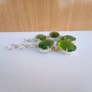 กำไลข้อมือเงินแท้ประดับเพอริดอทดีไซน์หรูหราสั่งทำพิเศษ เครื่องประดับอัญมณีคุณภาพสูงสำหรับผู้หญิง สวมใส่ได้ทุกวัน ของขวัญสุดหรู - Product Image 6