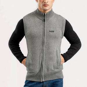 Suéteres de punto con cremallera para hombre, hechos con material 100% algodón, los más vendidos, en oferta. - Product Image 3