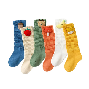 Wholesale Casual Crew Knitted Spring <b>Long</b> Infant <b>Socks</b> Cartoon 3D Breathable Anti-Slip Summer <b>Socks</b> Candy Color Casual - Product Image 1