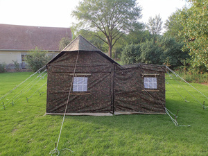 Carpa Tactic Square para 4 Estaciones con Baño Integrado, Lona Impermeable, 2 Puertas, 2 Ventanas, Tela Resistente de 650 GSM - Product Image 4