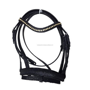 Costa Sports Equestrian Accessories Comfortable Durable Glitter Set Leather Horse Bridle Saddle <b>Pad</b> Brushing Boots High Quality - Product Image 4