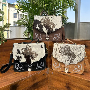 Best Selling Fashion Designer Cowhide Laser Engraving Suede Leather Women Crossbody Bag High Quality Trendy Ladies Handbags 2024 - Product Image 4