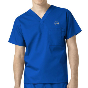 Anti-wrinkle Breathable Woven Customized Low MOQ Unisex <b>Scrubs</b> Uniforms <b>Scrub</b> Suits High Quality V Neck Stretching <b>Scrubs</b> <b>Sets</b> - Product Image 1