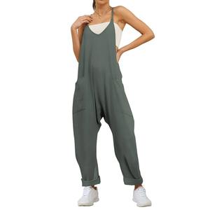 Nuevo Mono de Moda de Color Puro sin Tirantes con Pliegues, Pantalones Largos de Pierna Ancha, Traje de Dos Piezas Informal de Verano para Mujer - Product Image 2