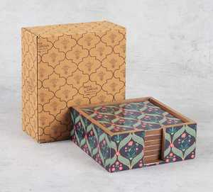 Juego de Posavasos Cuadrados de MDF de Lujo, Antideslizantes, Ecológicos, Duraderos, de 8 mm de Grosor, para Regalo - Product Image 5