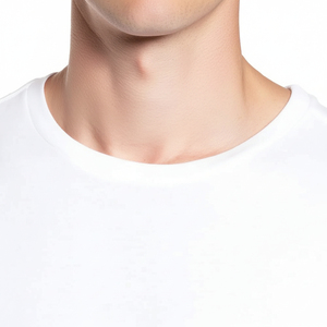 Premium Men's Solid <b>White</b> Crew Neck T-Shirt | 100% Cotton Casual Short Sleeve <b>Tee</b> | Slim Fit Quick Dry Breathable Anti-shrink - Product Image 6