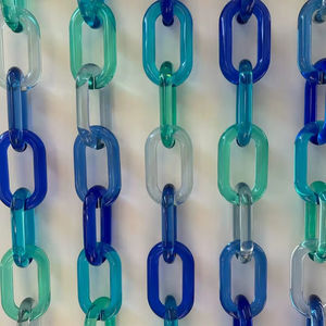 Décor mural en chaîne de maillons en résine transparente, colorée, grande taille, écologique, faite à la main, pour projets de bricolage - Product Image 1