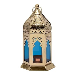 <b>Lantern</b> Antique Brass Metal Frame Glass <b>Candle</b> Holder Set Home Hotel Lighting Decoration <b>Outdoor</b> Wedding Table Decor <b>Lantern</b> - Product Image 5