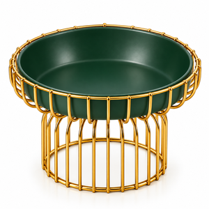 Support à chocolat tendance en fil métallique doré avec bol en métal pour restaurants, hôtels et mariages – Tailles et couleurs personnalisées disponibles ici - Product Image 6
