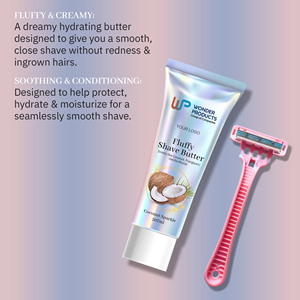 Hot Selling OEM/ODM Fluffy Shave Butter Coconut Sparkle Made with high quality and natural ingredients Private Label - Product Image 5