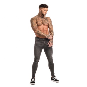 2022 New Unbranded Model Plain Grey Plus Size <b>Work</b> Jogger Denim Stock Lot Stretch <b>Mens</b> <b>Jeans</b> - Product Image 1