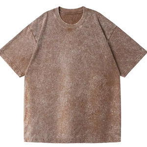 Custom Logo High Quality 260GSM Heavy Weight <b>Box</b> Fit 100% Cotton <b>Drop</b> Shoulder Oversized Cropped Boxy Plus Size T Shirts for Men - Product Image 2