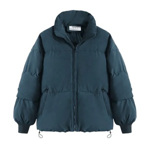 Chaquetas para Hombre, Color Personalizado, con Capucha, Ligeras, Acolchadas, de Poliéster, con Parche con Logotipo, Chaqueta Informal de Invierno con Ribete de Piel - Product Image 2
