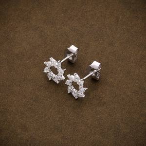 Pendientes de tuerca con diseño de rayos de sol y diamantes de moissanita talla marquesa, con racimo de plata 925, joyería fina para compromiso, regalo de boda para mujer - Product Image 2