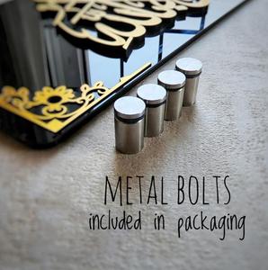 งานศิลปะติดผนังแบบมีกรอบ ชื่อศัพท์ศุลต่าน 3 มิติ |   การตกแต่งด้วยลายอักษรอิสลามแบบดั้งเดิมที่หรูหรา |   งานศิลปะอิสลามแบบมินิมอลสีดำขาวลายอารบิกทำมือ - Product Image 4