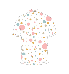 Mens <b>White</b> Multicolor Bubble Dot <b>Polo</b> Shirt Custom Sublimation Short Sleeve Summer Casual Breathable Lightweight Golf Shirt - Product Image 5