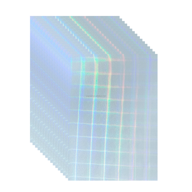 Moisture Proof Transparent Holographic Butterfly Star Rainbow Overlay Sheet PE/VMPET/PVC/BOPP Cold Laminate Roll for Image/Tag