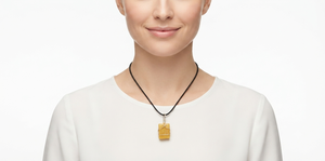 Collier pendentif en pierre de cristal de quartz jaune naturel rectangulaire en gros - Bijoux en pierres précieuses faits à la main avec fil enroulé - Product Image 3