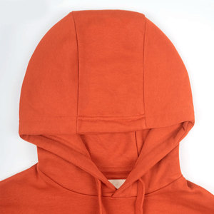 <b>Orange</b> <b>Men's</b> <b>Hoodies</b> High Quality 100% Cotton Fleece Quick Dry Breathable Custom Private Logo Streetwear for Winter Plain Dyed - Product Image 1