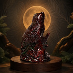 SHUBHAM Owl Shape Metal Candle Holder Resin Desk <b>Lamp</b> Stand Carved Animal <b>Table</b> Decor for Home <b>Study</b> - Product Image 2