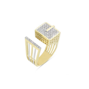 Anillo de Diamantes Redondos Reales de 0.80 TCW en Oro Amarillo de 14K |   Anillo de Diseño de Lujo para Mujer, Joyería Fina para Boda, Aniversario, San Valentín - Product Image 3