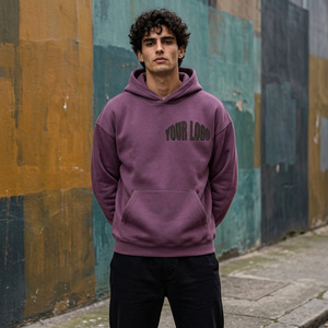 Sudadera con Capucha Gruesa de Algodón para Hombre, Estilo Urbano Oversize, Prenda Casual de Moda - Product Image 1
