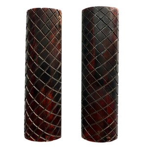 Écailles de os de chameau de qualité supérieure, sculptées style amour, teintes en noir, rectangulaires, fabriquées à la main pour une meilleure prise en main, fournitures de bricolage pour la fabrication de couteaux - Product Image 1