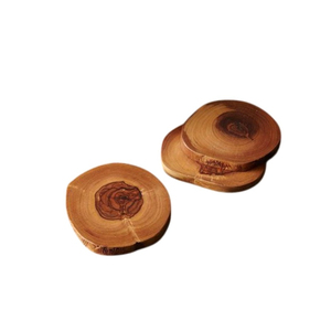 Juego de Posavasos de Bambú Natural Ecológicos al por Mayor, Posavasos Redondos de Madera con Logotipo Personalizado Grabado para Mesa de Café y Bar - Product Image 2