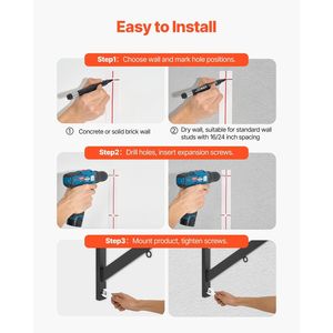 Barra per Trazioni a Muro Multi-Grip Larghezza 50 cm in Acciaio Resistente, Barra Orizzontale Multifunzionale per Allenamento del Corpo Superiore - Product Image 4
