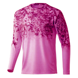 Chemise de pêche unisexe à manches longues avec capuche, 100 % polyester, personnalisable OEM, respirante, avec masque intégré, protection UPF 50+, vêtements de pêche à transfert thermique - Product Image 4
