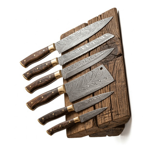 Damascus Steel Kitchen <b>Knife</b> <b>Set</b> Multi Piece Chef <b>Knife</b> Collection for Food Preparation Cooking Chopping Slicing &Everyday Use - Product Image 2