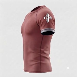 Nueva Camiseta Deportiva de Manga Corta para Hombre con Logotipo Blanco Sublimado, Secado Rápido, Spandex/Poliéster, Cuello Redondo - Product Image 4