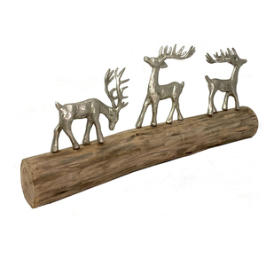 Wooden <b>Christmas</b> Tree Sculpture Set Handmade Rustic Foliage Design Tabletop Decor for Living Room 2Pcs - Product Image 6