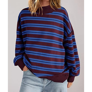 Women Turtleneck Sweatshirt Heavyweight Fleece Lined Casual Pullover - Product Image 3