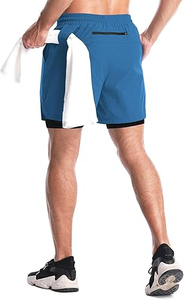 Men's Sportswear <b>Mid</b> Waist Foam Sweat Shorts Breathable Gym Fitness Training Exercise Wear Fall Spring - Product Image 2