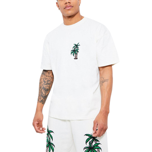 Nouveauté : Ensemble 2 pièces de t-shirts à manches courtes pour hommes 100 % coton, couleur unie, avec logo et couleur personnalisés, séchage rapide, idéal pour l'été et les loisirs. - Product Image 1