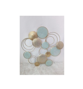 Décoration murale en métal style bijoux pour décoration intérieure de luxe, sculpture suspendue moderne pour salon - Product Image 2
