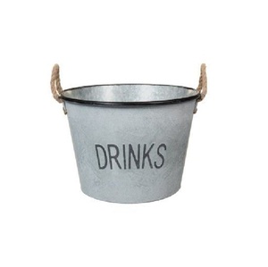 Nouvelle Tendance : Grand Bac à Boissons Ovale Galvanisé avec Poignées Latérales, Seau à Glace et Refroidisseur à Vin en Métal pour Fêtes, Taille Personnalisée - Product Image 1
