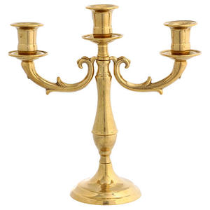 Candelabro de 3 ramas hecho a mano en dorado, candelabro de lujo para decoración del hogar y hoteles, candelabro elegante. - Product Image 3