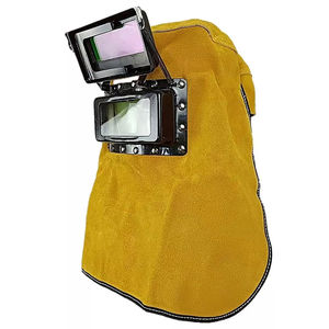 Vente en gros, personnalisable en usine, cagoule de soudeur en cuir croûte de qualité supérieure, respirante, ignifuge, imperméable et résistante au feu - Product Image 3