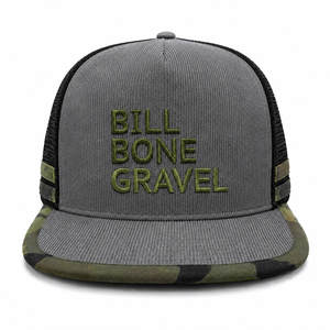 Injae Vina High Quality <b>Flat</b> Brim Corduroy Fabric Unisex 6-Panel Trucker <b>Hats</b> Casual Outdoor Adjustable Snapback Custom - Product Image 1