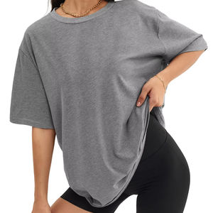 Camisetas informales de peso pesado para mujer Impresión digital de manga corta de algodón 100% transpirable - Product Image 1