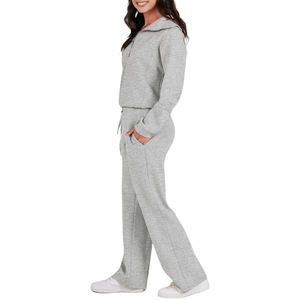 Conjunto Deportivo de 2 Piezas para Mujer, de Alta Calidad, Personalizado, Informal, 100% Algodón, Transpirable, de Secado Rápido - Product Image 2