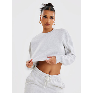 Sweat-shirt à capuche en molleton tricoté pour femme, coupe classique, avec logo frontal, personnalisable, fournisseur OEM, 100 % coton, vente en gros - Product Image 5