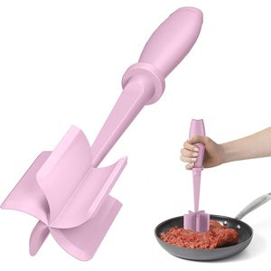 Picadora de Carne Premium Resistente al Calor, Molinillo de Hamburguesas, Herramienta Rosa de Nylon para Mezclar Patatas, Procesador de Alimentos para Moler Carne de Res - Product Image 1