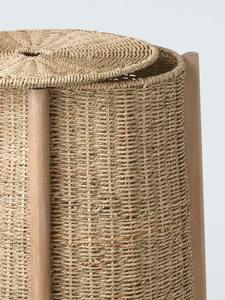 Panier à linge en jonc de mer et bois tressé, panier de rangement naturel fait main, vente en gros, écologique, fabriqué au Vietnam - Product Image 4