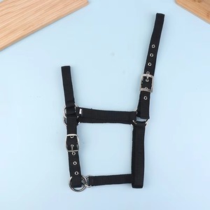 Adjustable Nylon Webbing Equestrian Western Horse Halter <b>Halters</b> Black XS S M L XL Ergonomic Comfortable Horse Riding Wear - Product Image 5