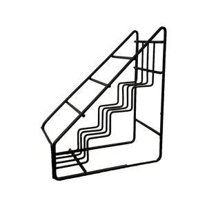 3 Tier Standing Type Modern Wire Black Iron Metal Countertop Non-folding Wine Water Bottle <b>Storage</b> <b>Rack</b> Handmade <b>Kitchen</b> Bar - Product Image 2